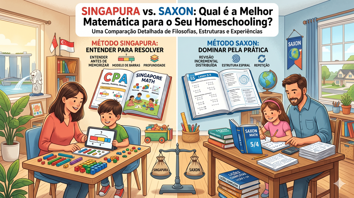Método Singapura vs. Método Saxon: qual é o melhor para o homeschooling?