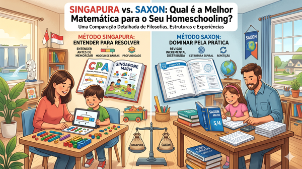 Método Singapura vs. Método Saxon: qual é o melhor para o homeschooling?